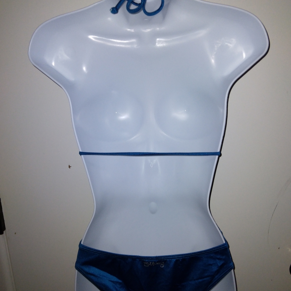 EUC Metallic Blue Billabong One Piece Cutout Swimsuit 🩱 - Picture 5 of 9